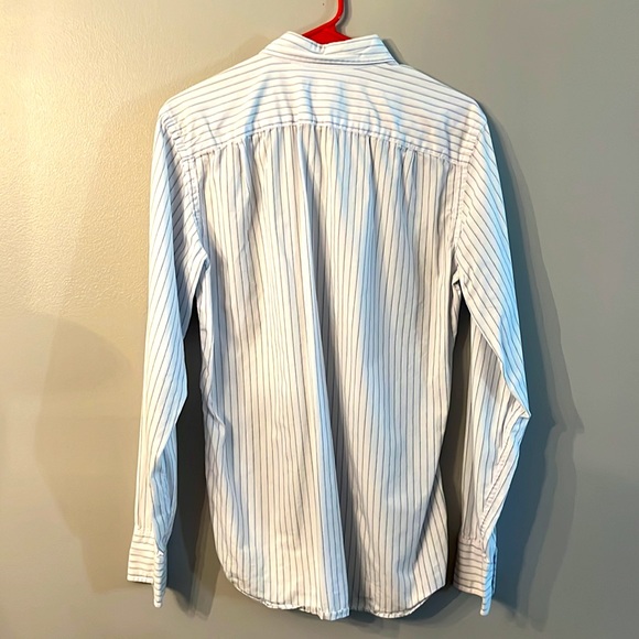 JCrew Tailored Fit white with blue stripes (Men’s Small) - Picture 3 of 3